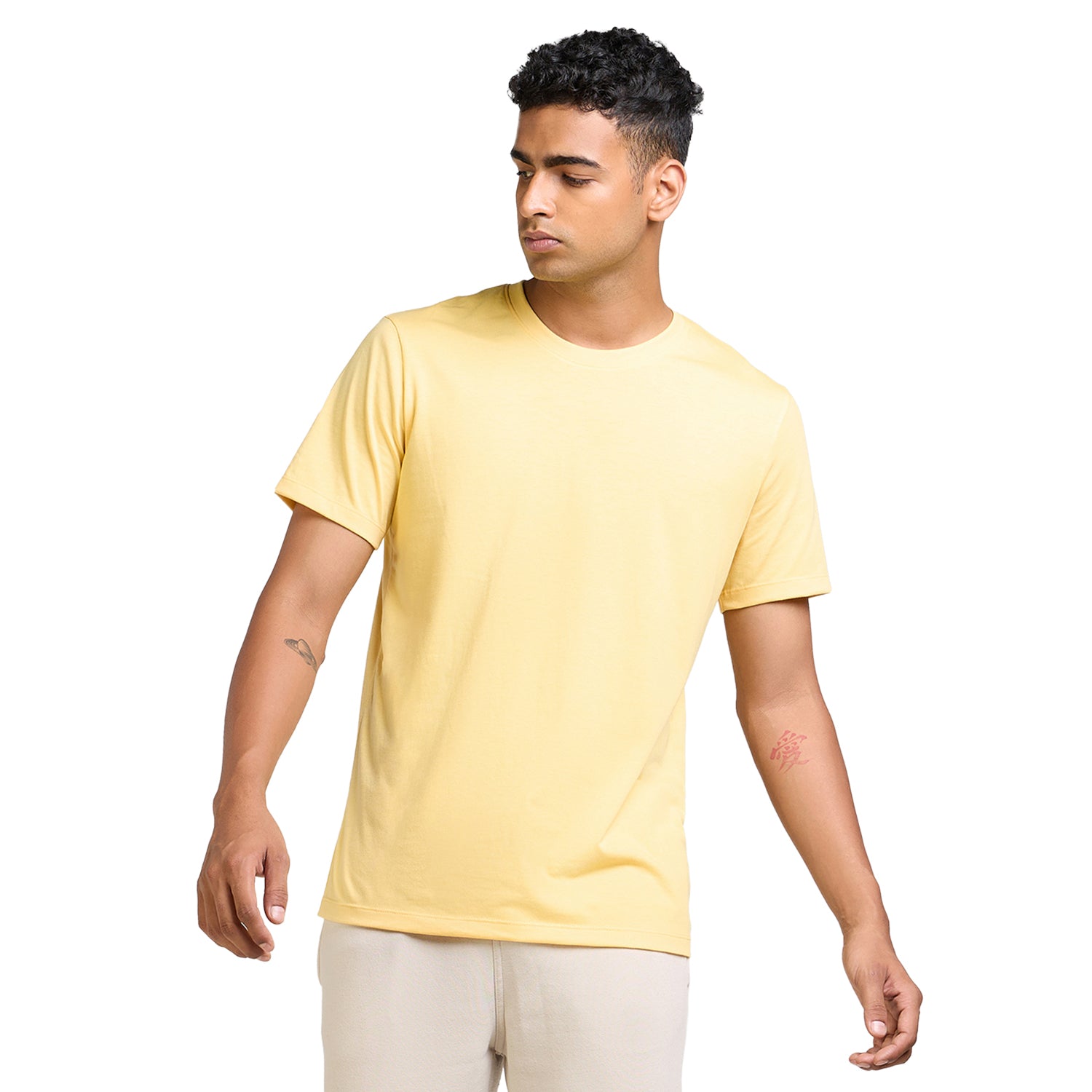 Mens Half Sleeve T-Shirt - Yellow