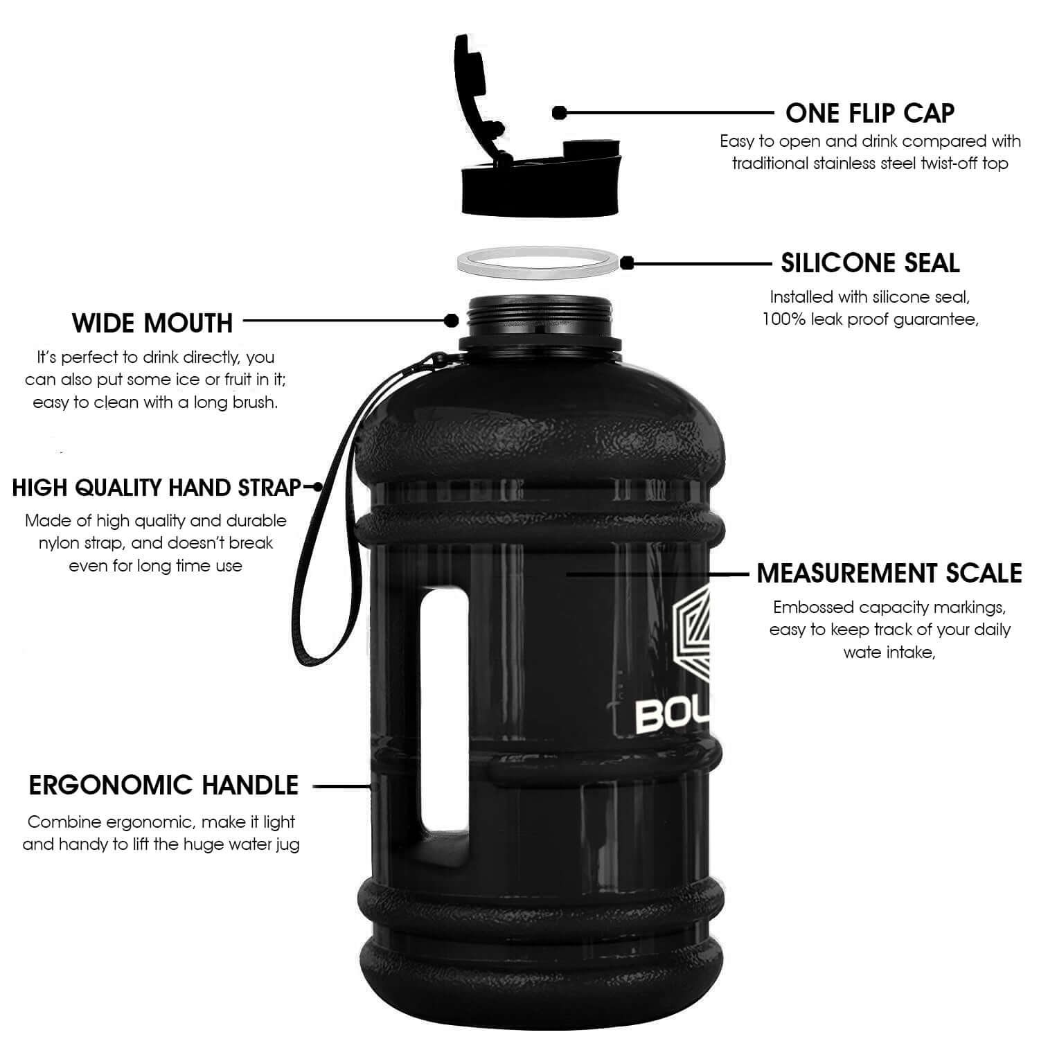 Gallon Water Bottle - Green