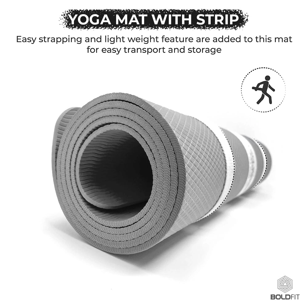 Boldfit Yoga mat for Women and Men with Carry Strap