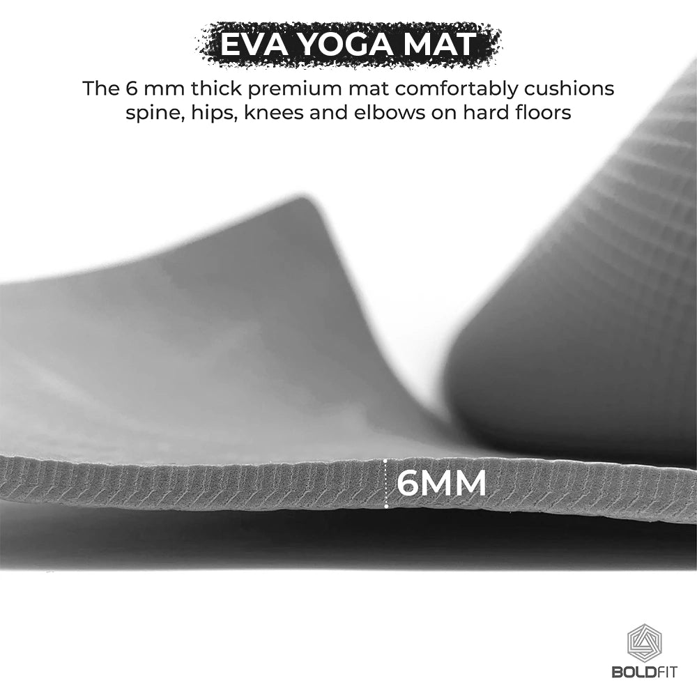 Boldfit Yoga mat for Women and Men with Carry Strap
