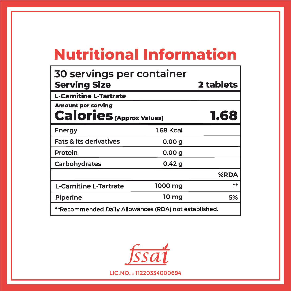 rda l-carnitine L-Carnitine L-Tartrate 1000mg supplement Tablets – Boldfit rda l-carnitine L-Carnitine L-Tartrate 1000mg supplement Tablets – Boldfit