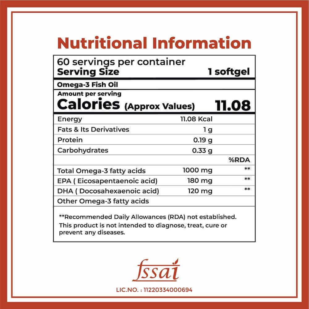 Omega-3 Fish Oil - 1000mg