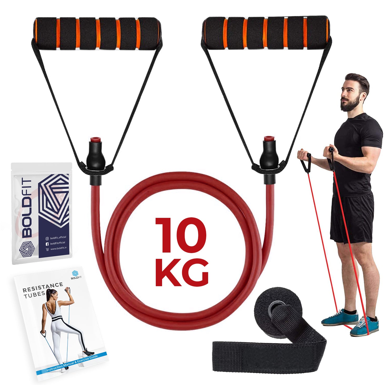 Resistance Tube with Foam Handles