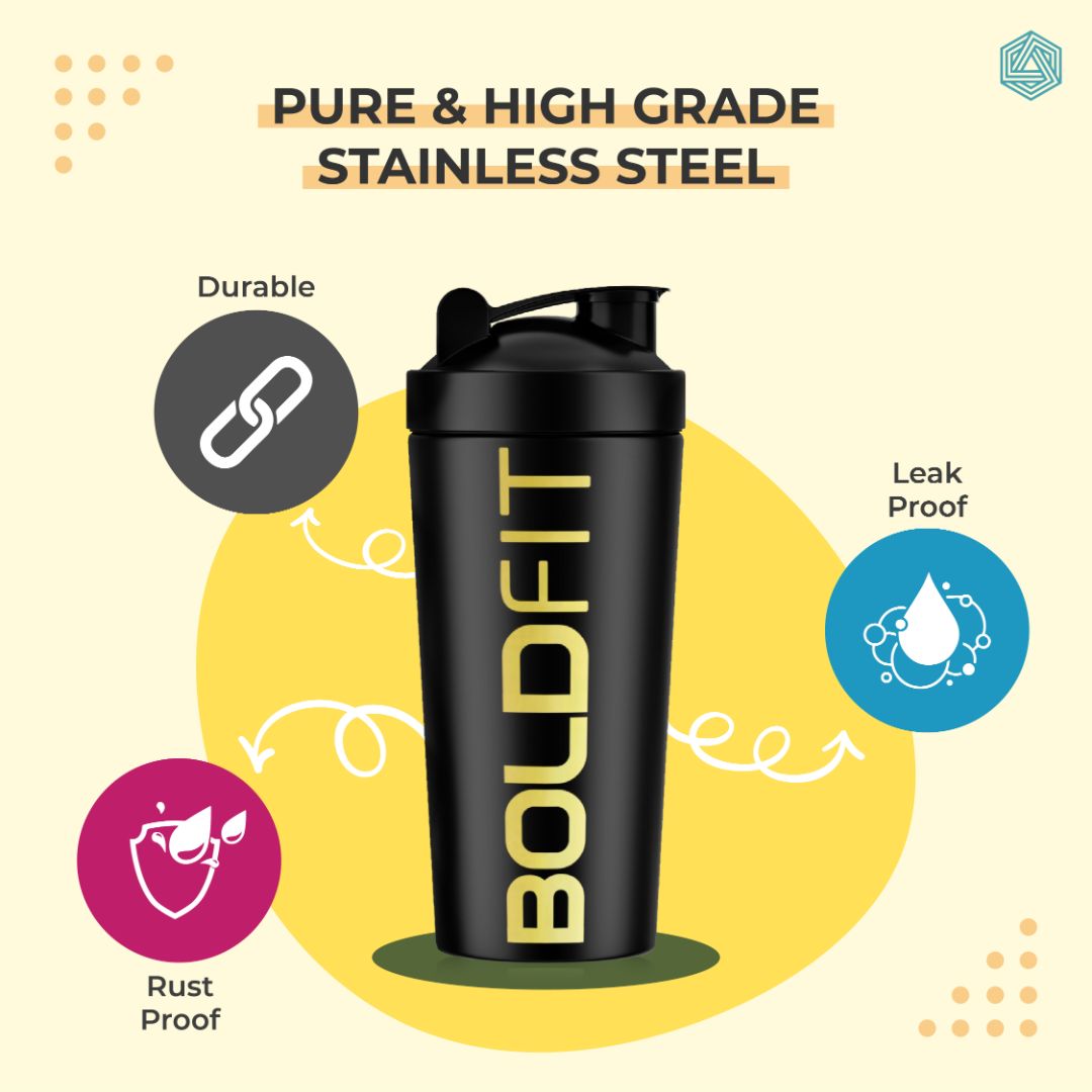 Steel Shaker Bottles for Gym 700ml